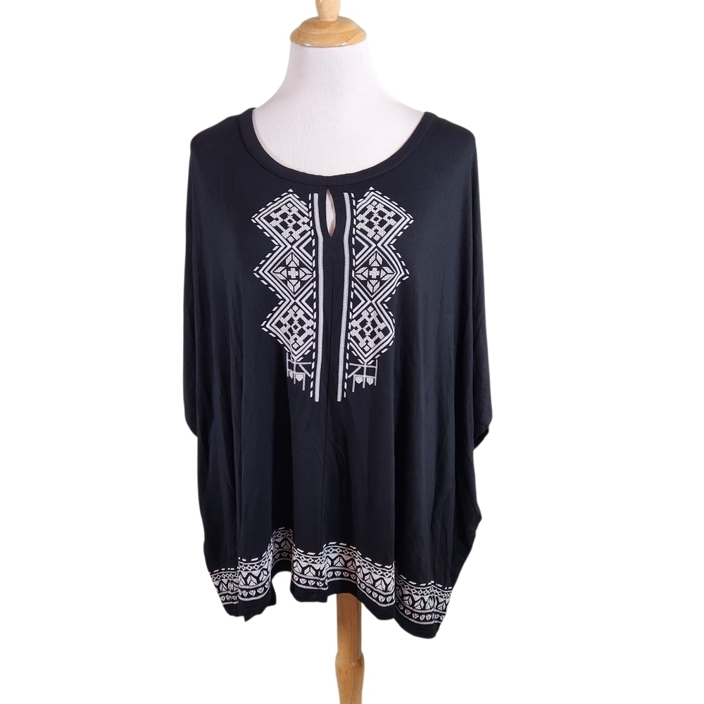 Catherines 'Anywear' Collection Poncho Style Blouse, sz OX- 1X